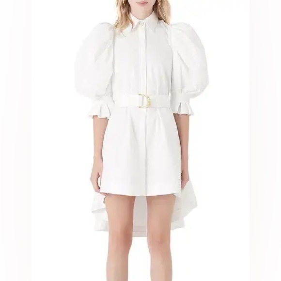 Aje Dresses & Skirts - AJE EUCALYPT PUFF SLEEVE SHIRT DRESS